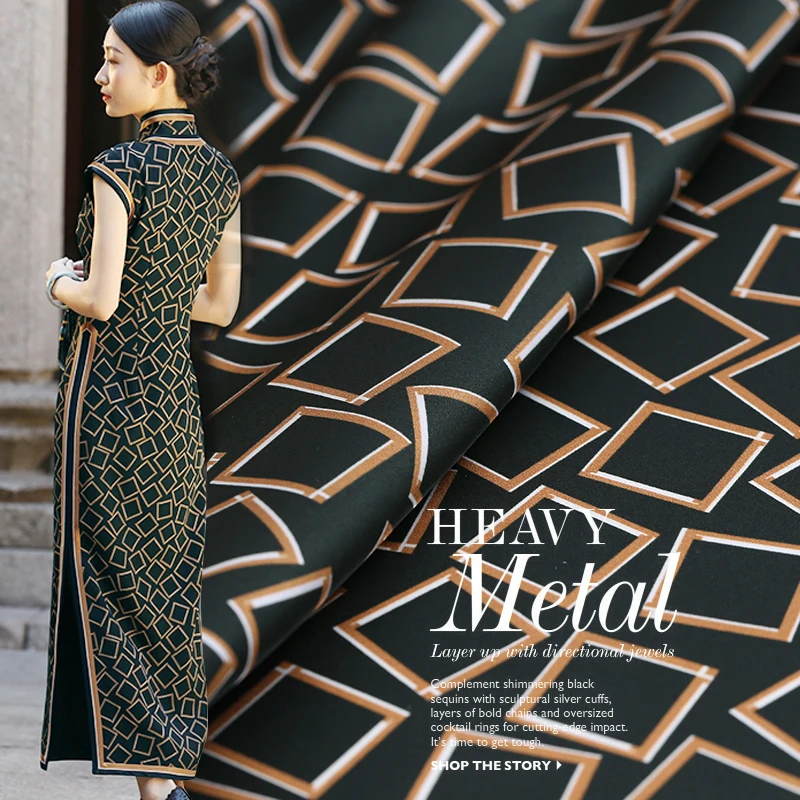 108 см Цифровая печатная шелковая ткань 19 мм стрейчевая атласная атласный Чонсам