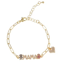 new fashion handmade heart pendant bracelets for women simple gold color chain adjustable bangle bracelet wedding jewelry gift