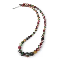 colorful chalcedony gem cut round bead 10mm bead jewelry necklace noble and elegant womens necklace best choice for gift giving