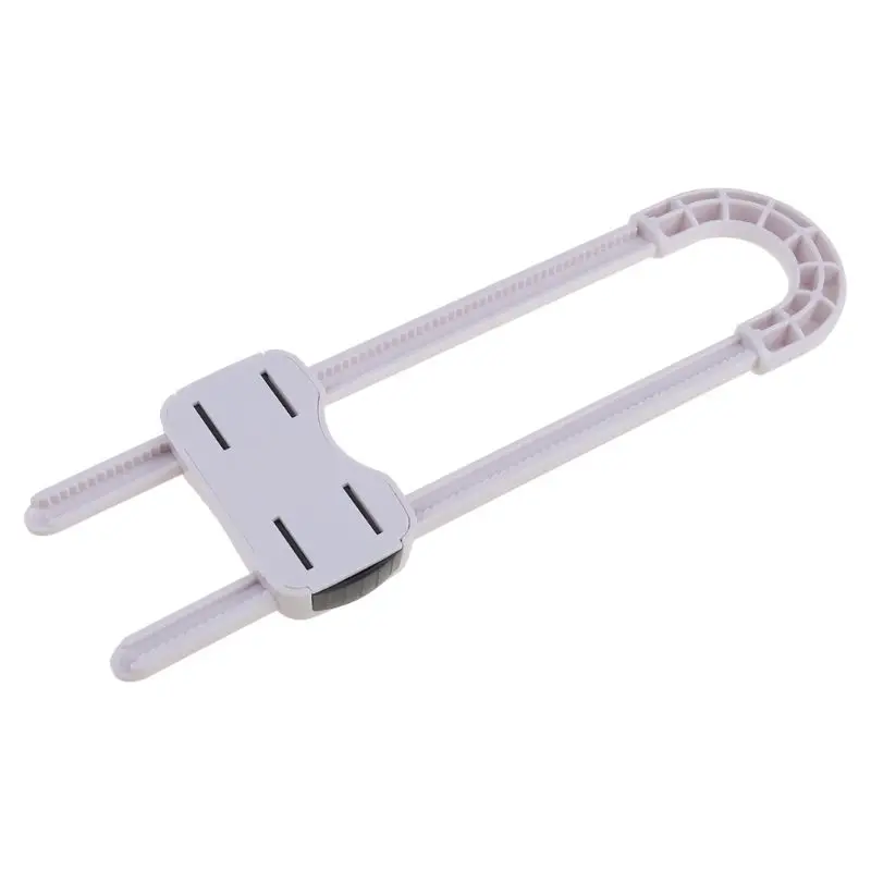 Cerraduras de seguridad para puerta de caj&oacute;n, candado de pl&aacute;stico ABS con forma de U, protecci&oacute;n para beb&eacute;s, 2 unids/lote-2