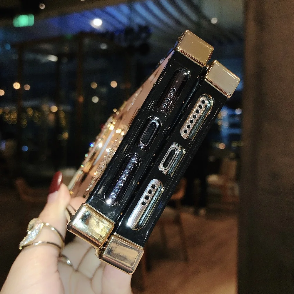 

Luxury Bling Jewelled Ring Holder Phone Case for Huawei P30 Lite P40 Pro Nova 3i 4e 6 7i 7 SE Soft TPU Shockproof Back Cover