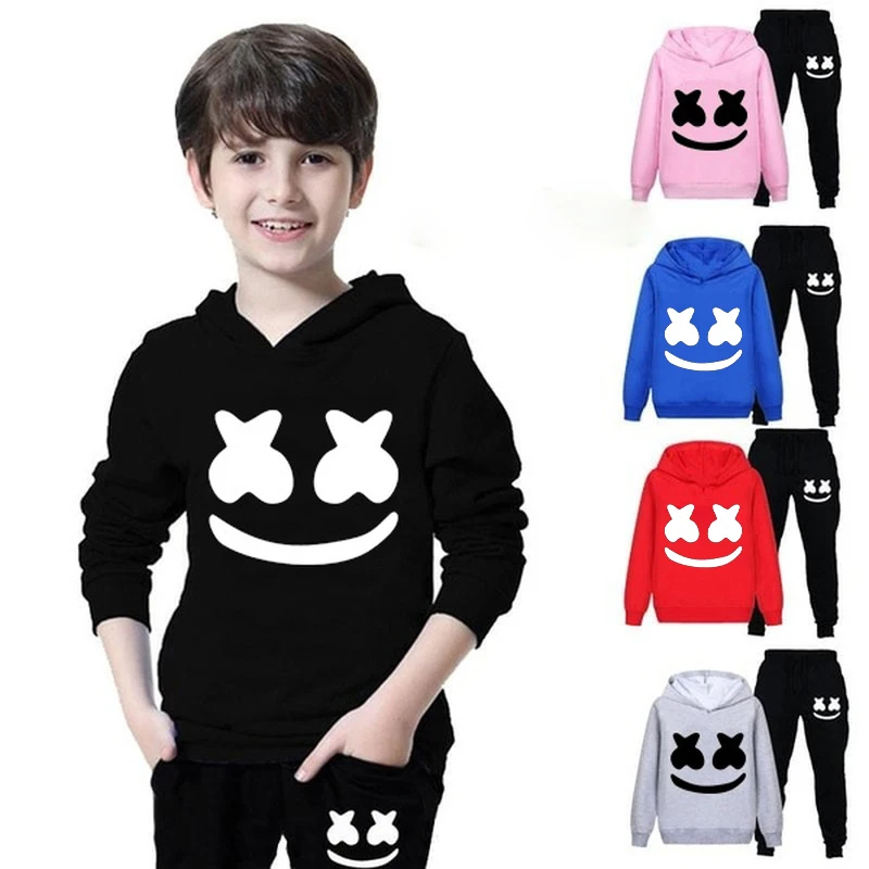 Fashion Kids Clothes Sets Hoodie Pants Tracksuit Boys Girls Hooded Sweatshirt Suits Two Piece Set Pullover детская одежда