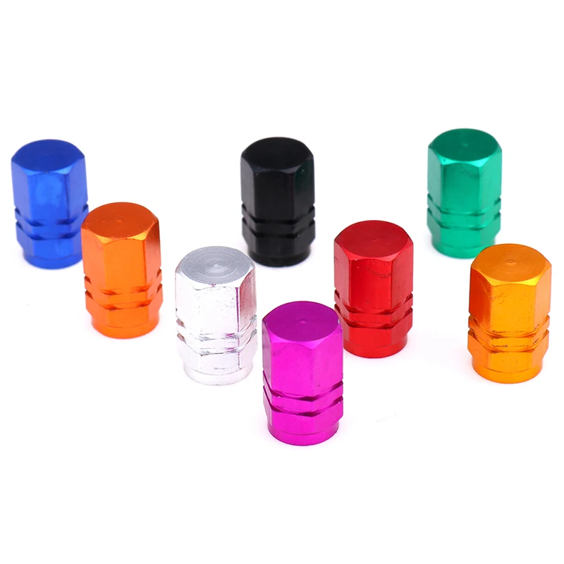 

4 x valve aluminum hexagon eight colors to choose from