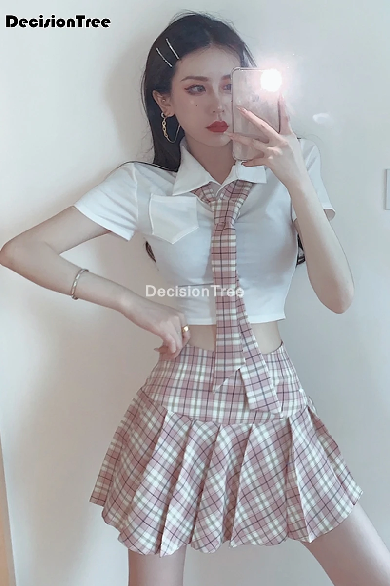 2021 японские школьные платья плиссированная юбка в клетку для студентов аниме