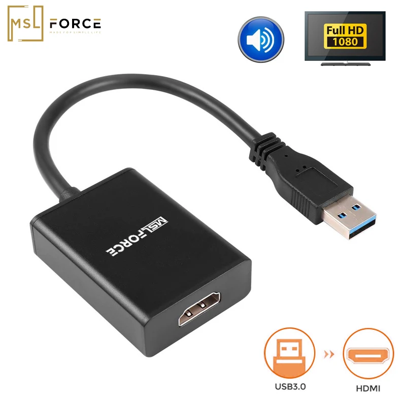 USB C 3 0 HDMI DVI видео Графический конвертер адаптер HD1080P к кабелю несколько мониторов