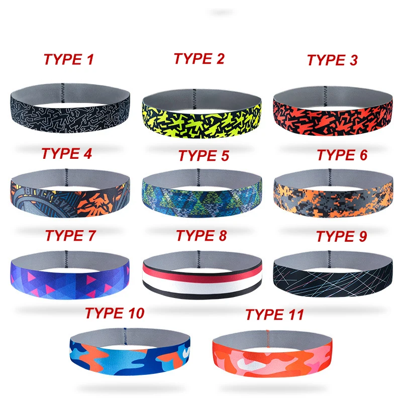 

Women Men Elastic Sweatband Sports Gym Headband Anti-Slip Breathable Basketball Fitness Yoga Volleyball Cycling Hair Band