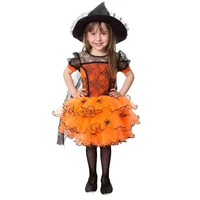 2021 baby autumn clothing kids baby girl witch costume toddler halloween spider cloak fancy dress party tutu princess dress 1 5t