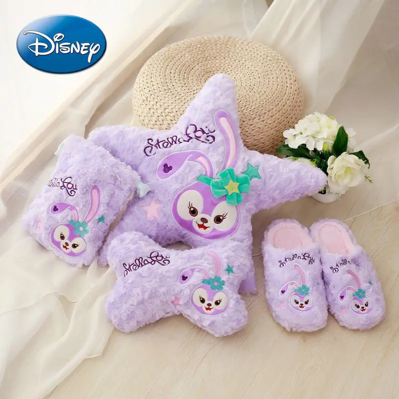 

Disney Duffy Bear Car Five-pointed Star Plush Pillow Cushion Car Headrest Neck Pillow Car Accessories Cartoon Cute Decoration