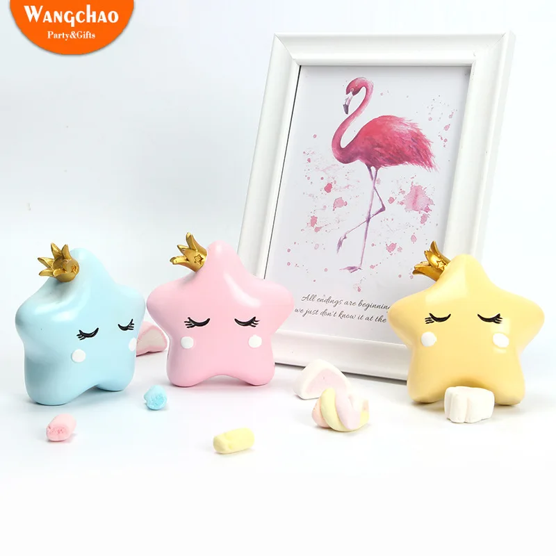 Милая Звезда Корона торт Топпер смолы с днем рождения Toppers Baby Shower дети украшение