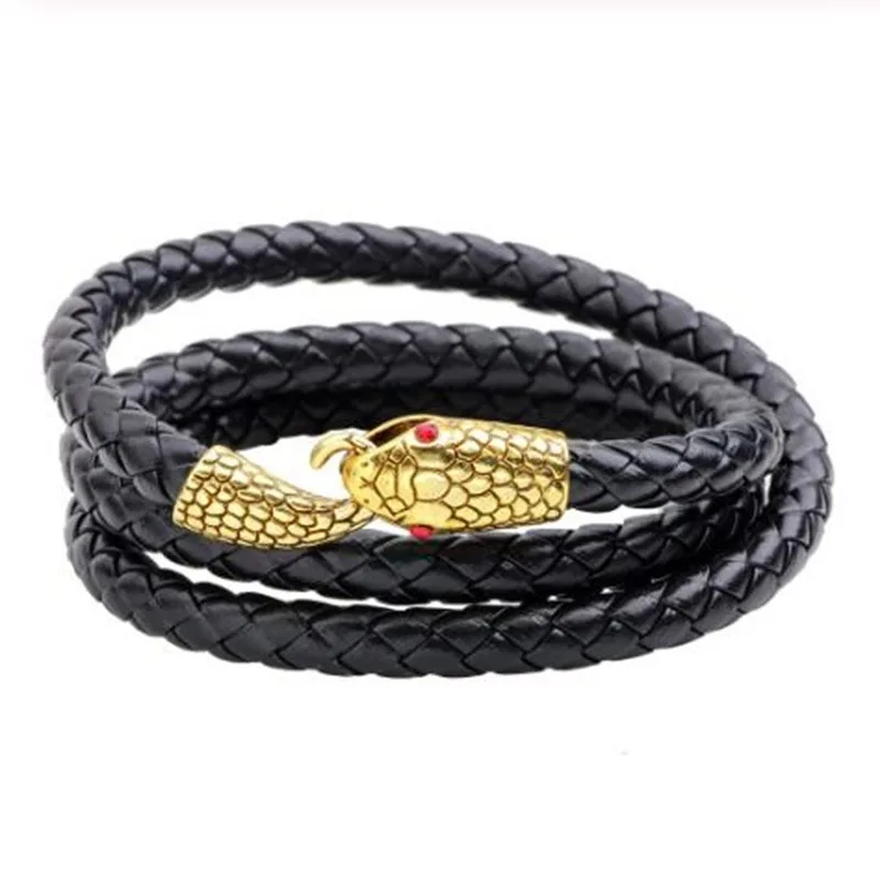 

Punk Snake Bracelet Antique Gold Silver Color Personality Bracelet Men's Jewelry
