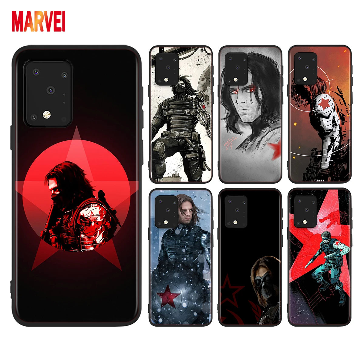 

Marvel Winter Soldier Art For Samsung A72 A52 A02 S A32 A12 A42 A51 A91 A81 A71 A41 A31 A21 S A11 A01 UW Black Phone Case Cover
