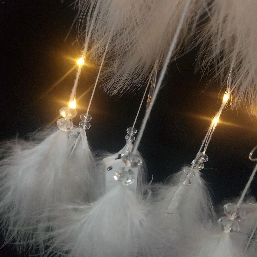 Девушка сердце Ловец снов ночник национальные Перьевые Украшения кружевные