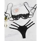 Женское сексуальное белье, кружевное атласное ажурное цветочное прозрачное кружевное белье, бюстгальтер, комплект нижнего белья, эротический сексуальный костюм