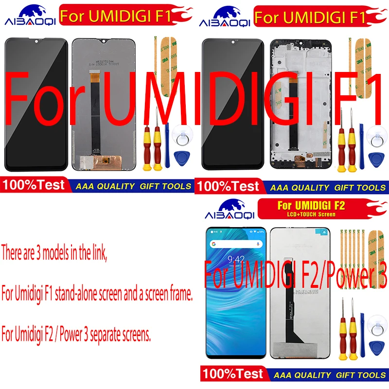 Оригинальный сенсорный ЖК-экран для UMIDIGI F2/Power 3 F1/F1 PLAY дигитайзер с рамкой модуль