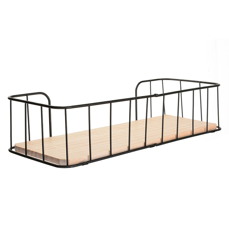 

Wall Mounted Wire Racks Industrial Metal Wood Wall Wire Shelves Storage Floating Shelves Dorm Loft Decor Home Accessories