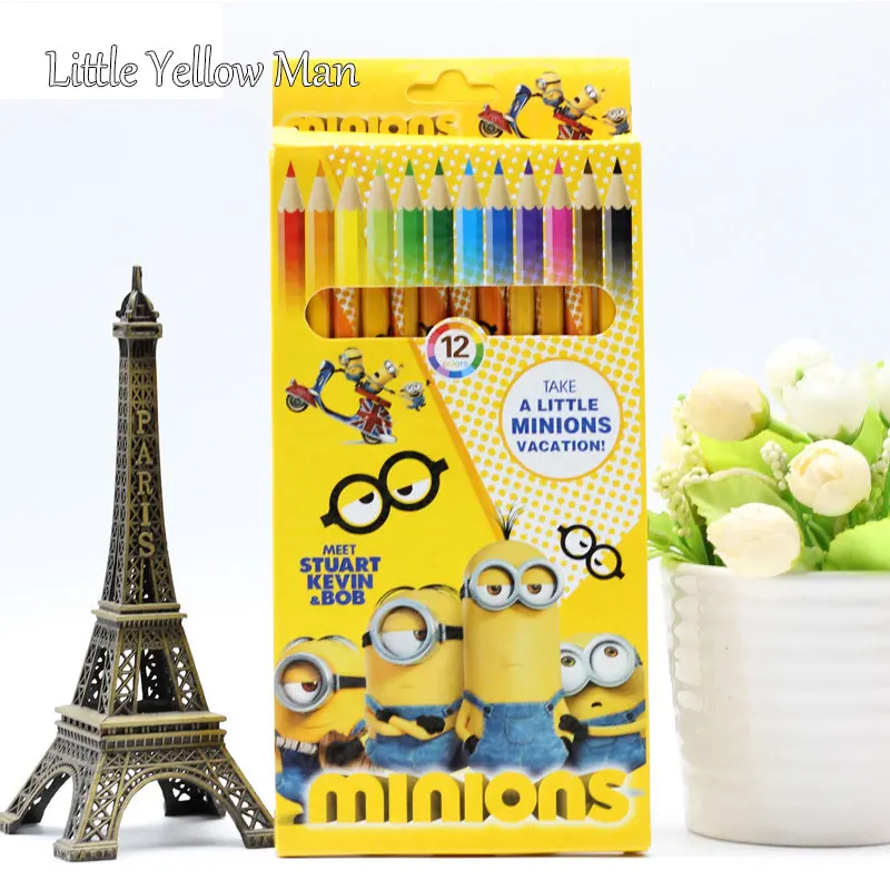 Детский цветной карандаш для детского сада мультяшный 12 цветов товары начальной