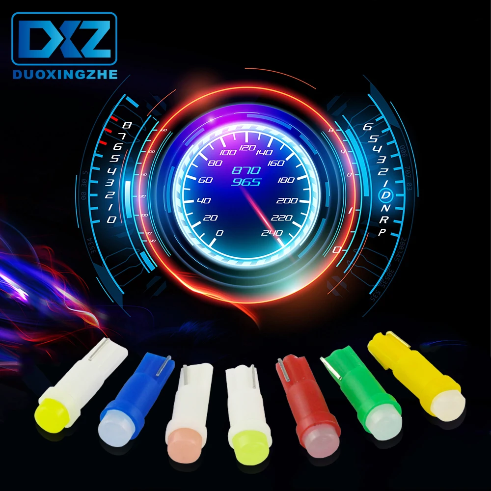 XUANYAN 5 шт. лампа для салона автомобиля T5 COB Led 1 SMD автомобиль инструмент световая