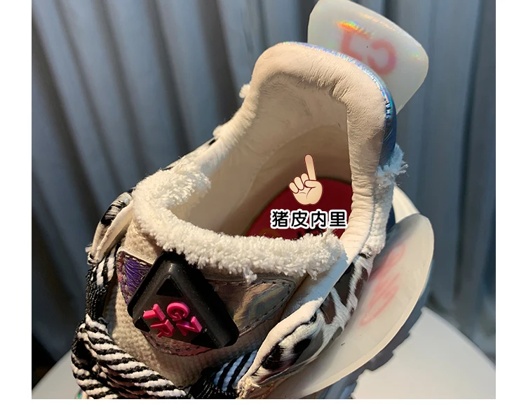 RY-RELAA women sneakers fashion high top sneakers ins wedge sneakers Genuine Leather rhinestone shoes white platform shoes