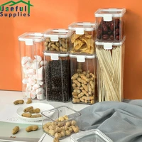 46070013001800ml transparent kitchen sealed tank food storage container plastic box multigrain dried fruit tea modern cans