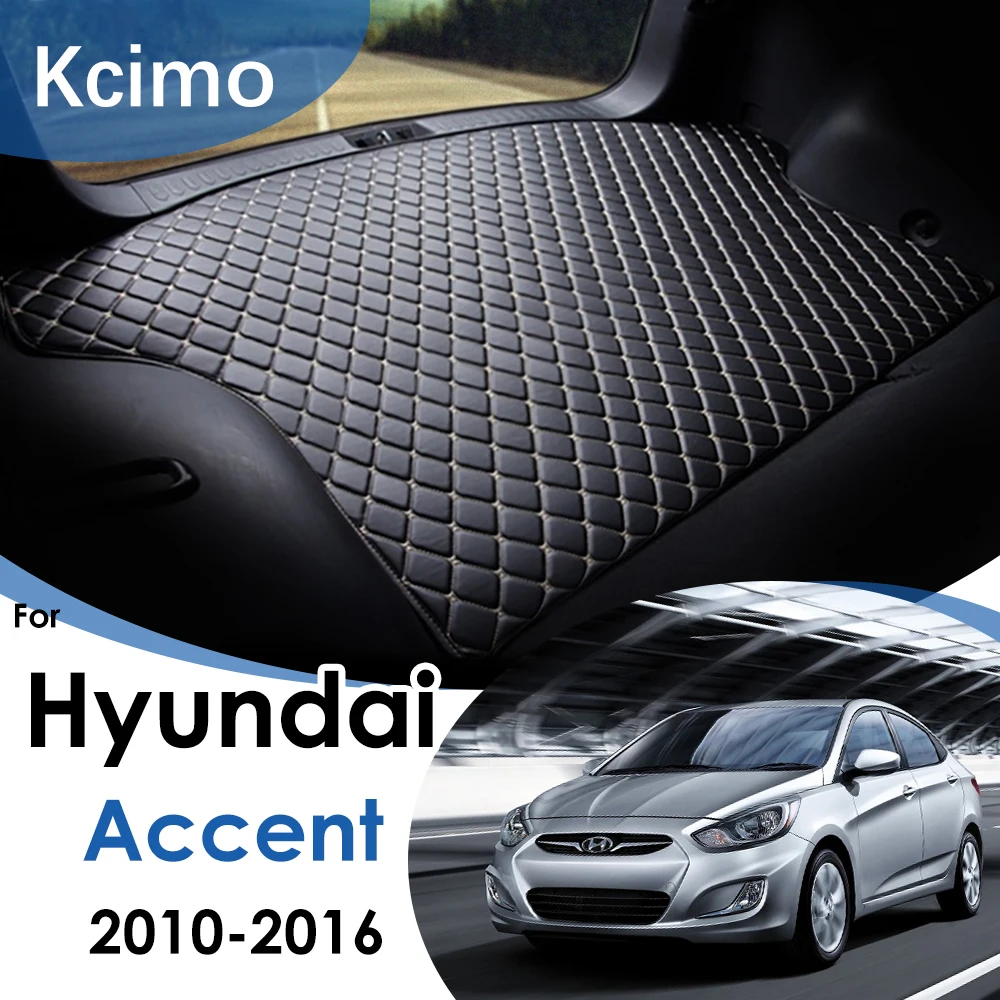 

Кожаные Коврики для багажника Kcimo для Hyundai i25 Accent 2010-2016 Verna Solaris Grand Avega, подкладка для багажника, коврик для автомобиля