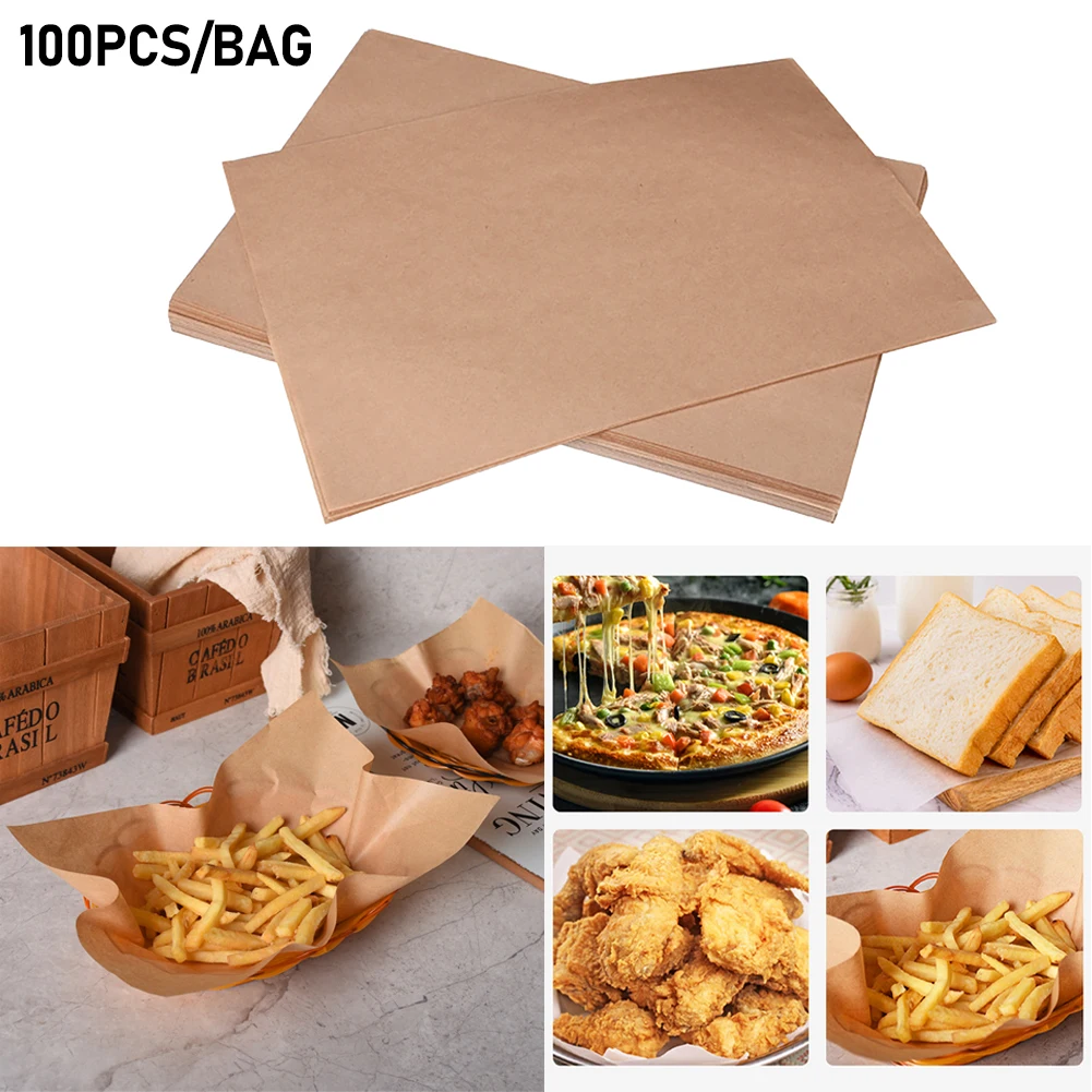 

100 шт. 30x20 см Искусственный Пергамент Для Выпечки антипригарный для домашней кухни