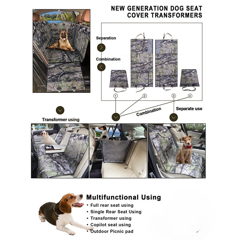 

Travel Dog Car Seat Cover Pet Carriers Protector Hammock Cushion Adjustable Car Seats Mat With Safety Carrier Accessoires
