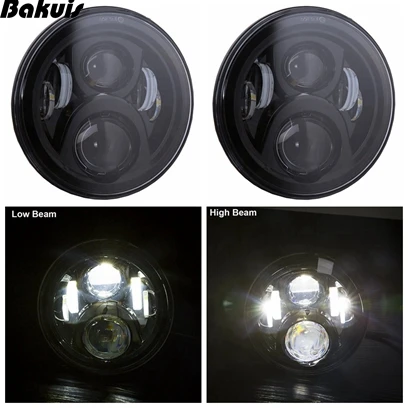 60W Black 2X7 дюймов круглый светодиодный прожектор для Jeep Wrangler JK TJ LJ lada niva 4x4 suzuki samurai Hummer H1 H2 - Цвет: 60W Black