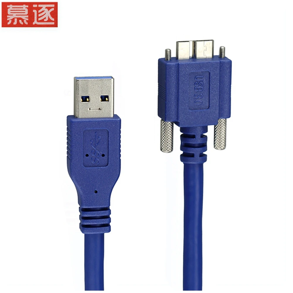 5 Гбит/с Micro B USB 3 0 кабель провод с винт крепления панели замок Соединительный шнур