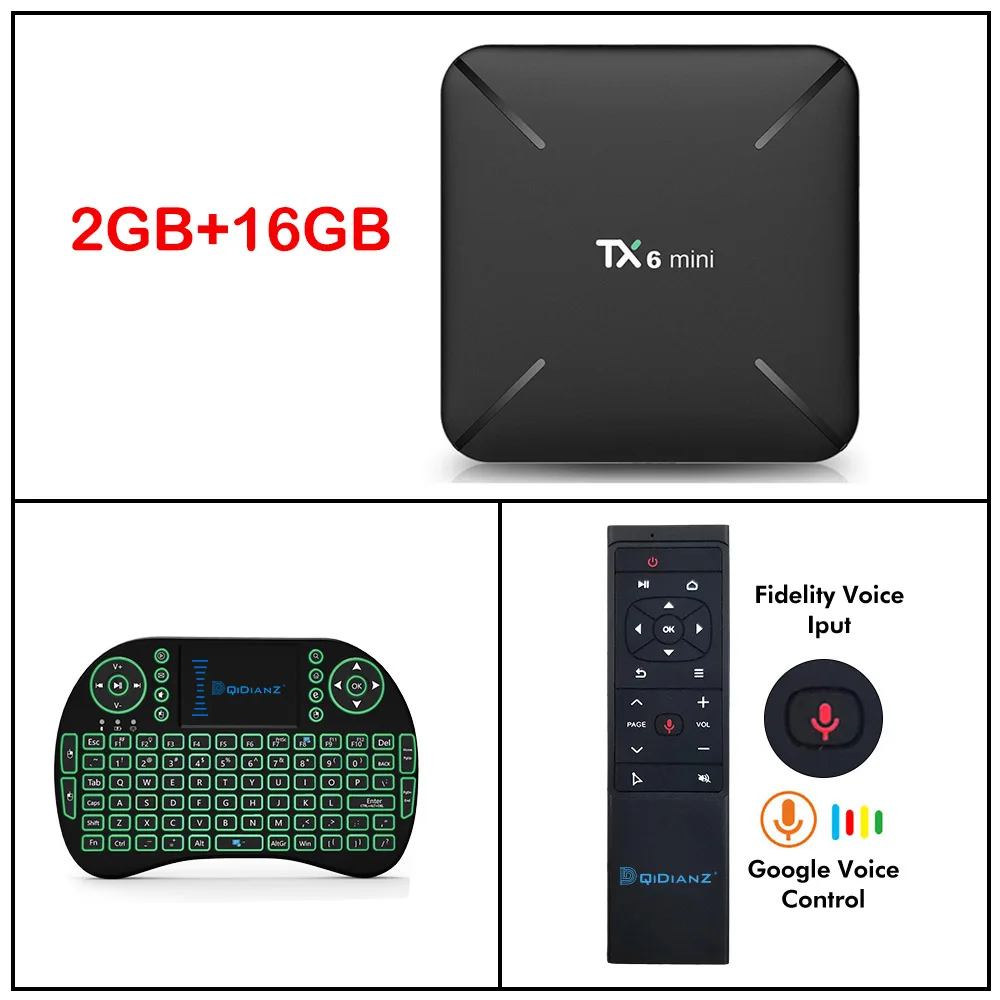 Luxury Pack DQiDianZ TX6mini Android 9,0 Смарт ТВ приставка Allwinner H6 четырехъядерный ALICE UX HDR 4K двойной Wifi Google плеер TX6 мини приставка - Цвет: Luxury Pack