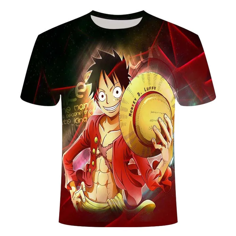 

New off shelf polyester fabric fashion casual animation eye-catching large size boys personality short-sleeved T-sleeves