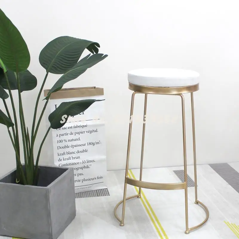 Нордический стильный барный стул современный простой сетчатый красный молоко