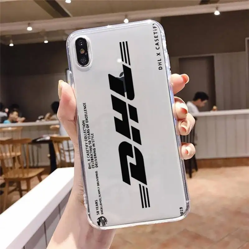 

DHL shipping label design Phone Case Transparent soft For iphone 5 5s 5c se 6 6s 7 8 11 12 plus mini x xs xr pro max