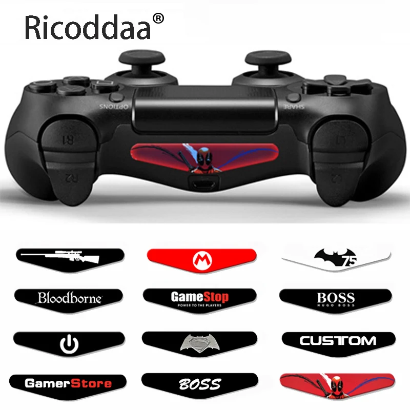 4PCS Game Light Bar For PS4 Gamepad Vinyl Stickers Decal Led Lightbar Playstation Dualshock4 PRO Slim Controller | Электроника