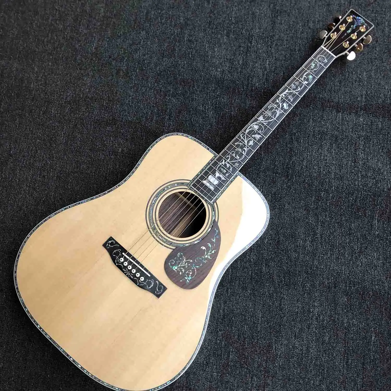 Под заказ акустическая гитара с верхним D-образным корпусом из твердой ели | Спорт