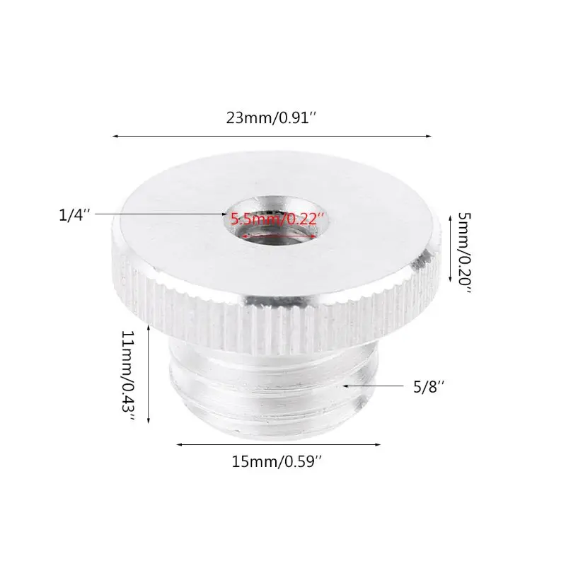 

2022 New 1/4'' to 5/8\" Adpater for 5/8\" Thread Level Rangefinder Tripod Stand 1/4\"