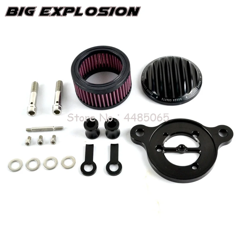 Мотоцикл ручной воздухоочиститель Впускной фильтр Syetem для Harley Sportster XL 883 1200 2004- Универсальный автоматический фильтр воздухоочистителя