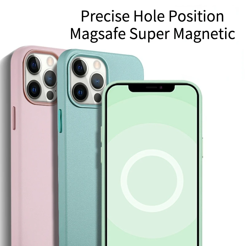 

Suitable for iPhone 12 mini/pro/pro Max phone holster magnetic suction iPhone 12Pro official phone case leather case in stock