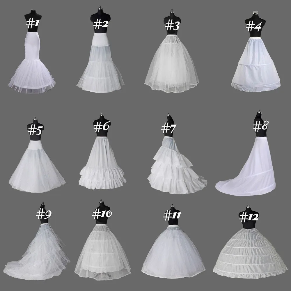 

White Hoop/Hoopless/Mermaid/Fishtail Bridal Petticoat Crinoline Underskirt For Evening Prom Quinceanera Special OCcasion Dress