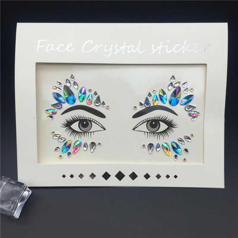 Блестящие украшения для лица временная татуировка стикер тела драгоценные камни