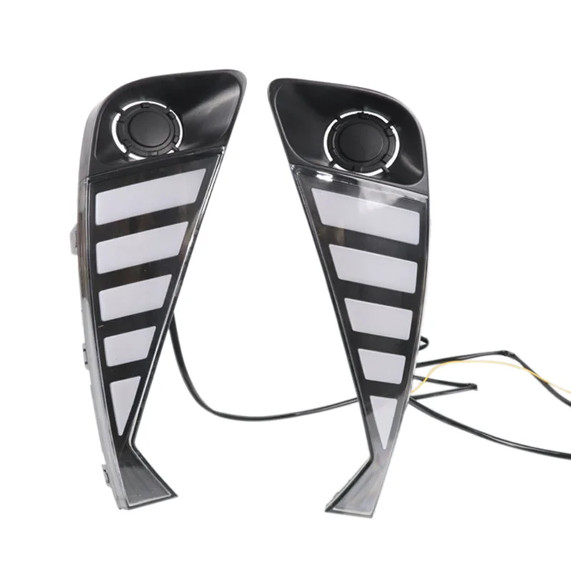 Автомобильные светодиодные ДХО фары поворотные желтые сигнальные