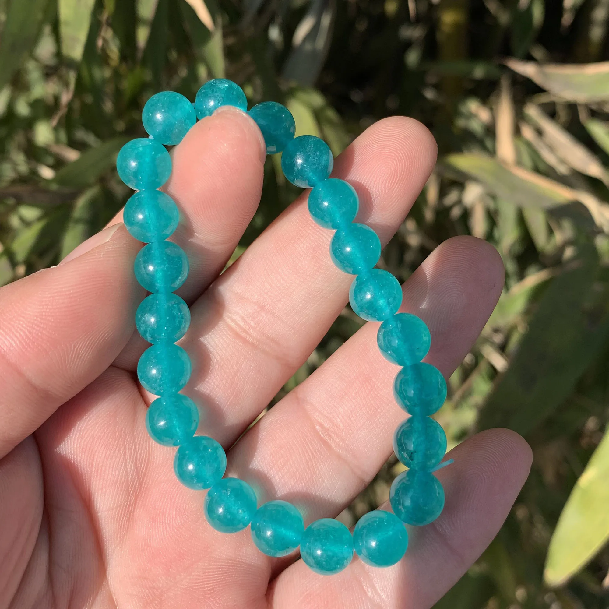 

1 шт., лидер продаж, браслет ледяного амазонита, энергетический кристаллический камень, ручной Кварц из редкой руды для лечения