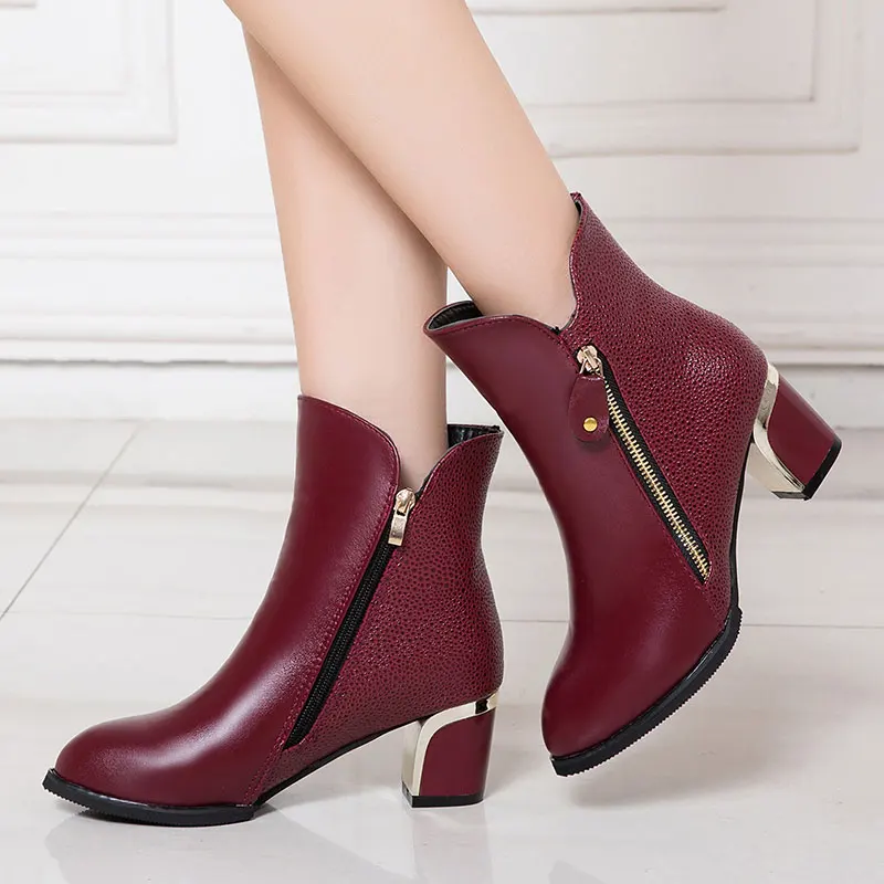 European Style Contracted Tide Girl Boots Woman British Martin Autumn Winter 2019 New High-heeled Shoes | Обувь