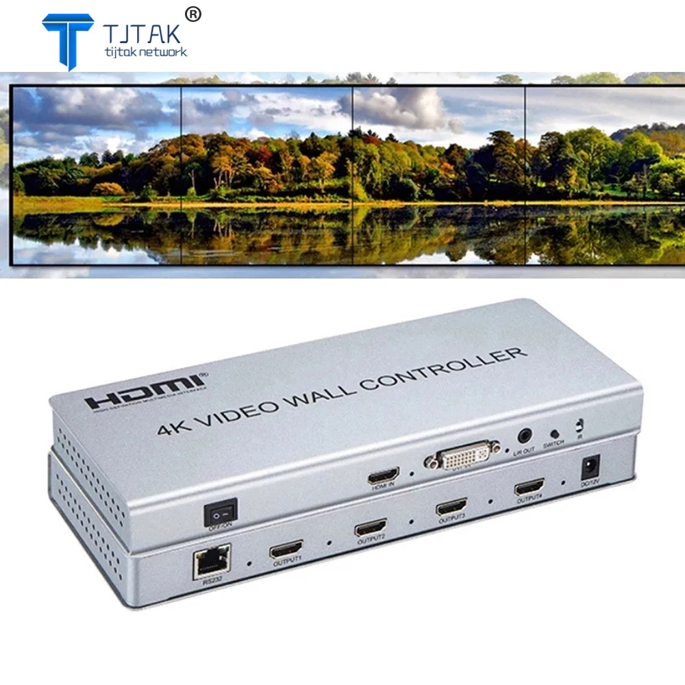 2x2 контроллера видеостены 1 HDMI/DVI Вход 4 HDMI Выход 4K ТВ процессор изображений шить