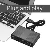 5 1 external usb sound card professional 6 channel audio adapter micphone sound card mac win compter optical audiocard converter