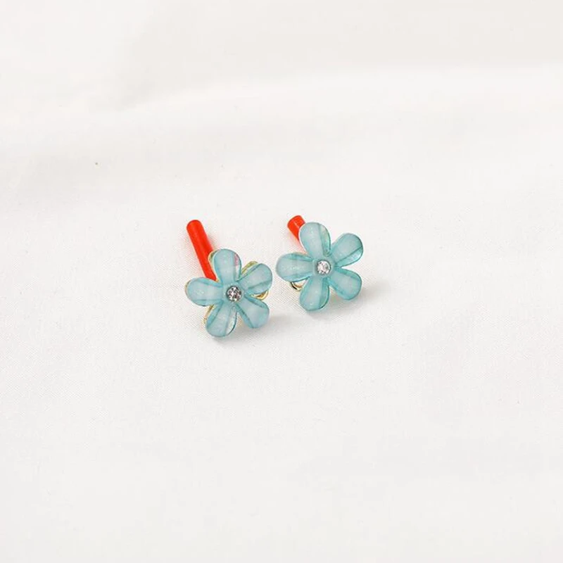 

10pcs/lot Needle Flowers Belt Hanging Single Hanging Earring Clip Base Earrings For Diy Handmade Jewelry Material