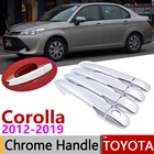 Хромированная Крышка для наружных дверей Toyota Corolla E160 2012  2019, автомобильные аксессуары, Набор наклеек для отделки 2014 2015 2016 2017 2018