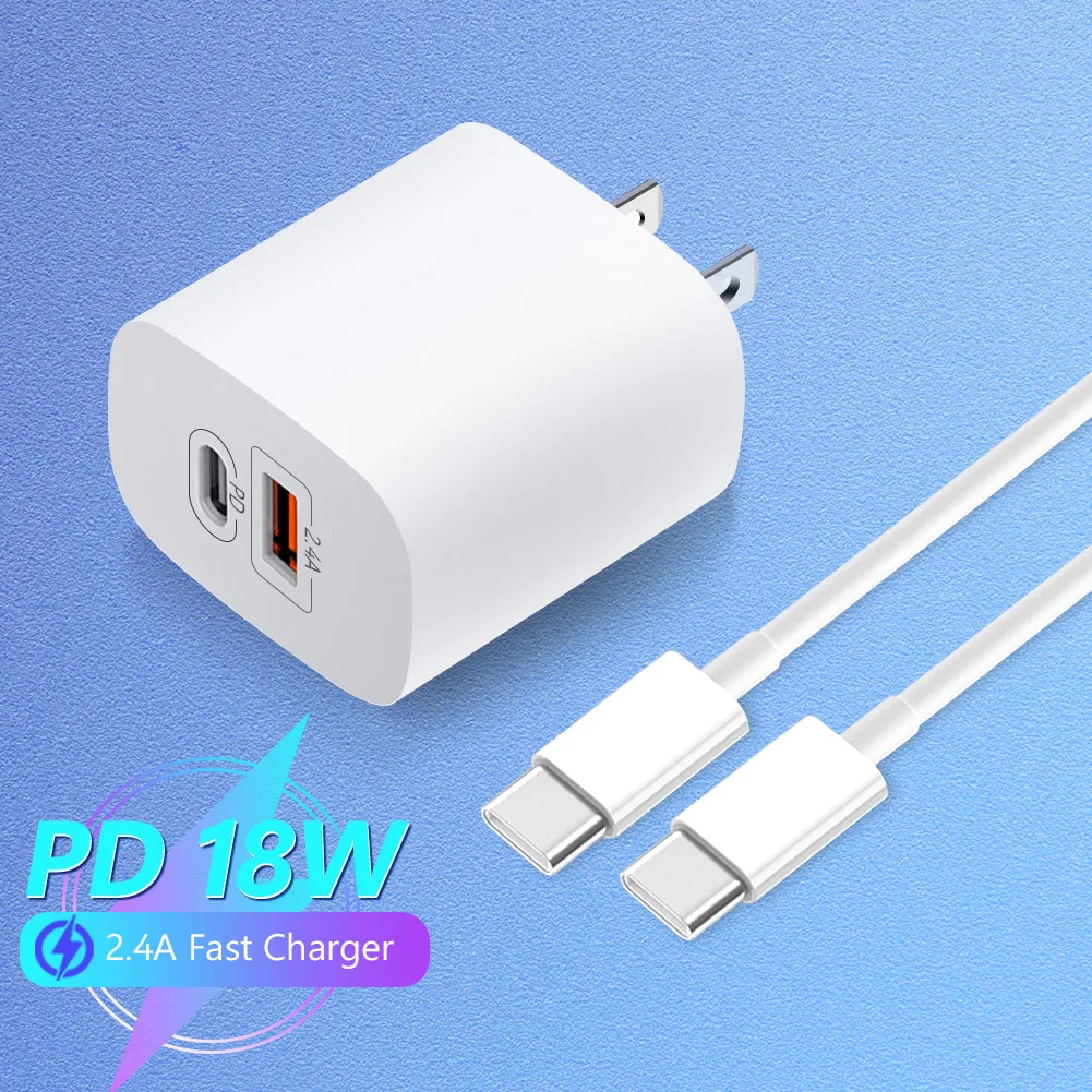 

PD 18W USB-C Type C Fast Wall Charger Adapter For iPhone 13 Pro Max iPad Pro 2021 Huawei LG US EU Plug Travel Phone Chargers