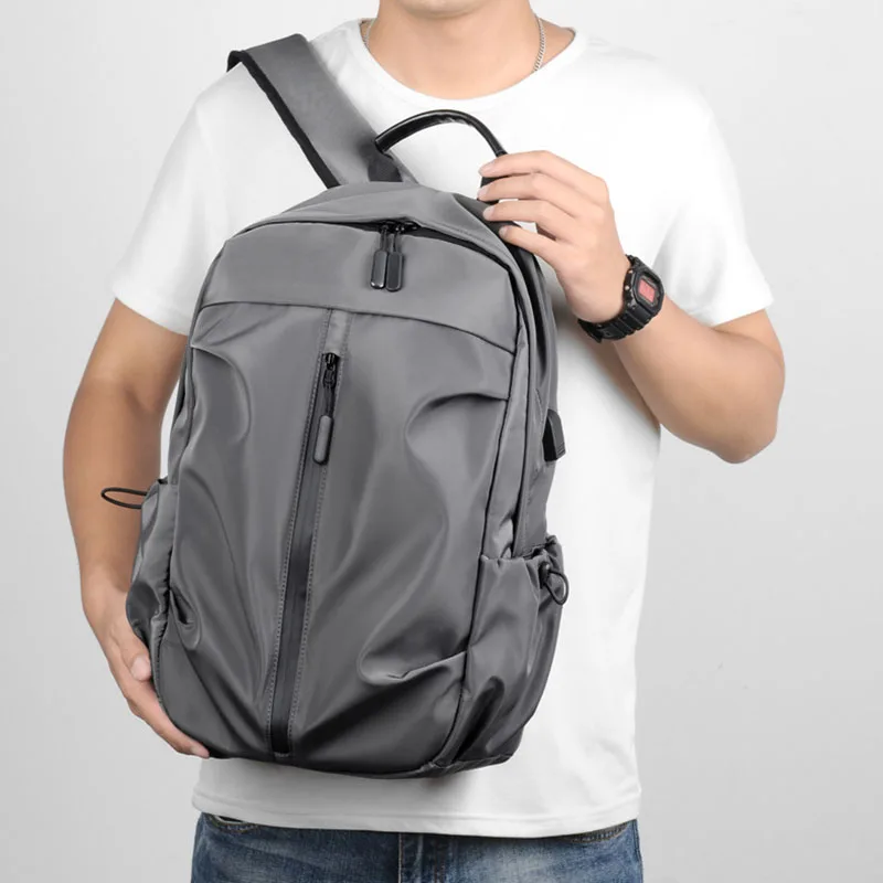 leisure light backpack high capacity travel usb rechargeable backbag laptop umbrella wallet organize storage knapsack accessorie free global shipping