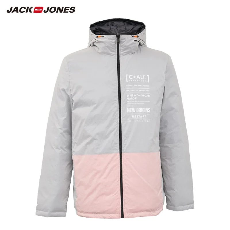 JackJones новый модный мужской контрастный двусторонний короткий пуховик Мужская