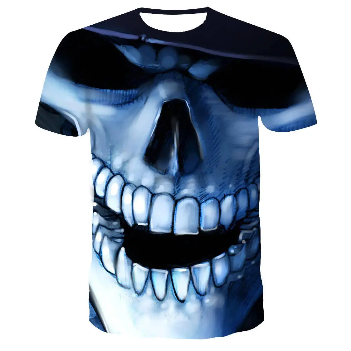 Зеленая футболка с черепом Мужская черная забавная одежда в стиле панк рок